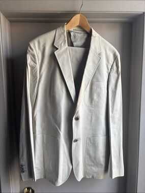 Theory Men’s Khaki Stretch Summer Suit